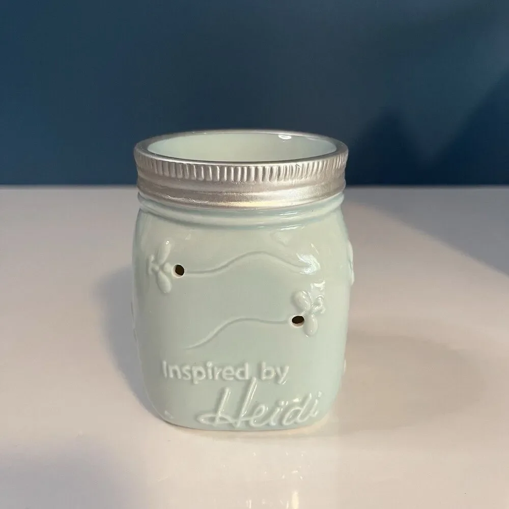 Scentsy Wall Plug Mini Wax Warmer Chasing Fireflies Mason Jar w box Summer Cabin